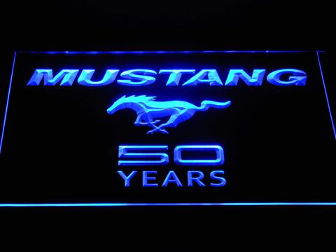 Ford Mustang 50 Years Wordmark LED Neon Sign